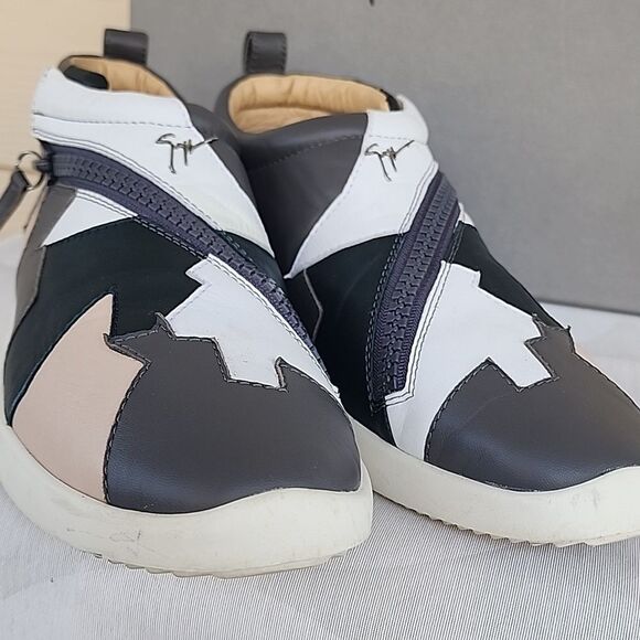 Giuseppe Zanotti Multicolor Flat Side Zipper Sneakers Booties High Tops US 10 - Picture 7 of 12